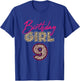 9th Birthday Girl Leopard 9 Years Old T-Shirt - T-Shirt | Royal