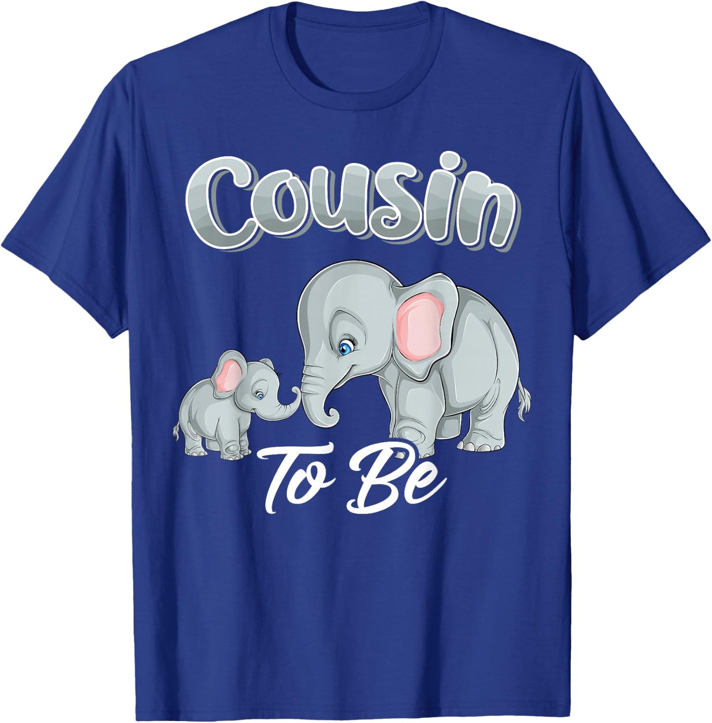 Soon Cousin to Be Elephants for Baby Shower Gender Reveal T-Shirt - T-Shirt | Royal