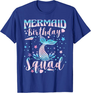 Mermaid Birthday Squad T-Shirt - T-Shirt | Royal