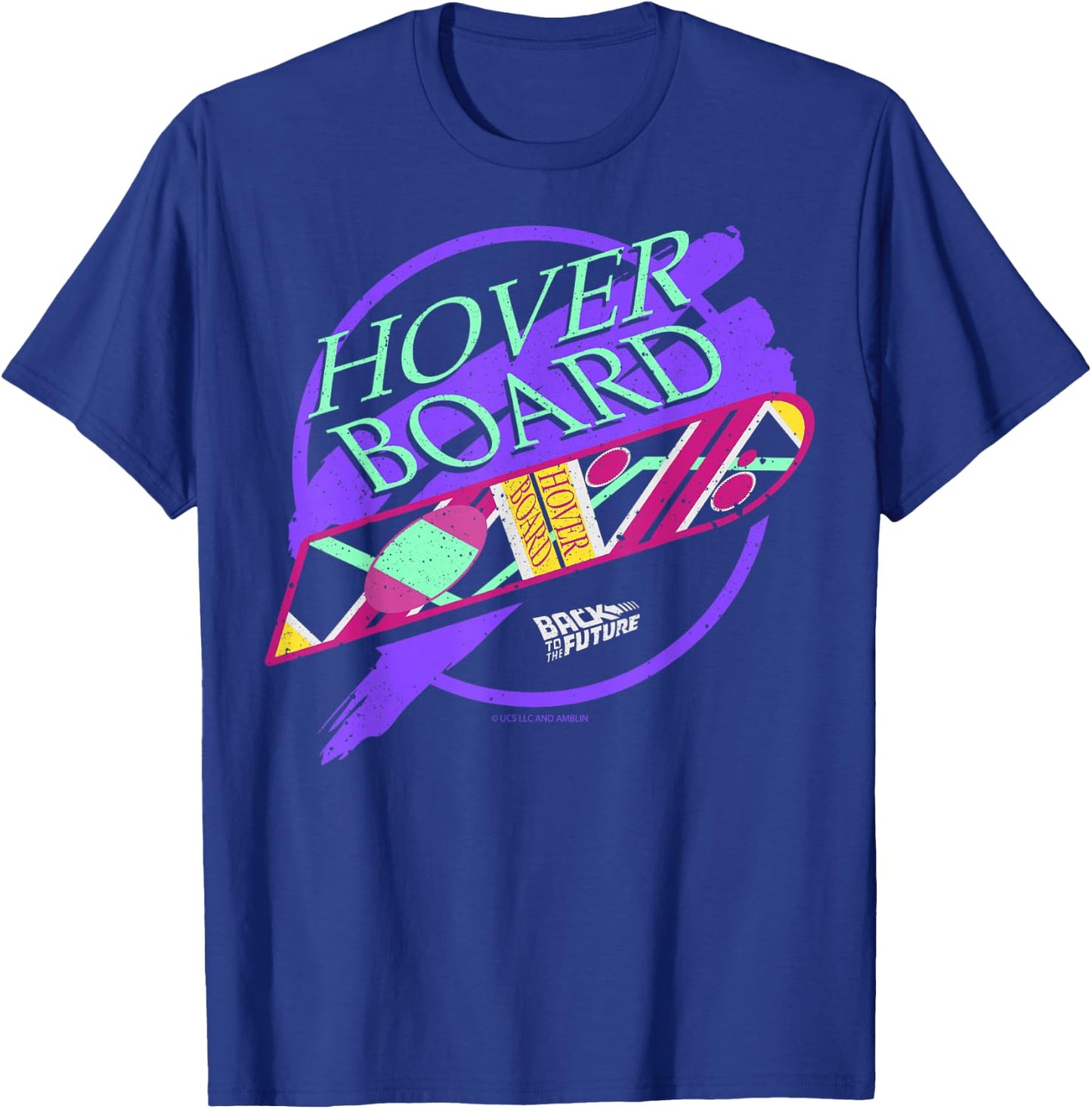 Back to The Future 35th Anniversary Hover Board T-Shirt - T-Shirt | Royal