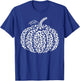 Leopard Print Pumpkin Fall Graphic Trendy Autumn Women's T-Shirt - T-Shirt | Royal