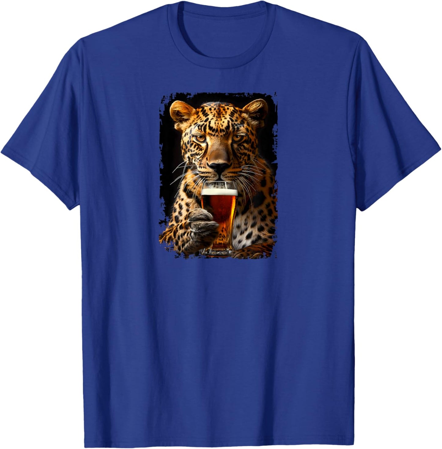 Leopard Beer , black T-Shirt - T-Shirt | Royal