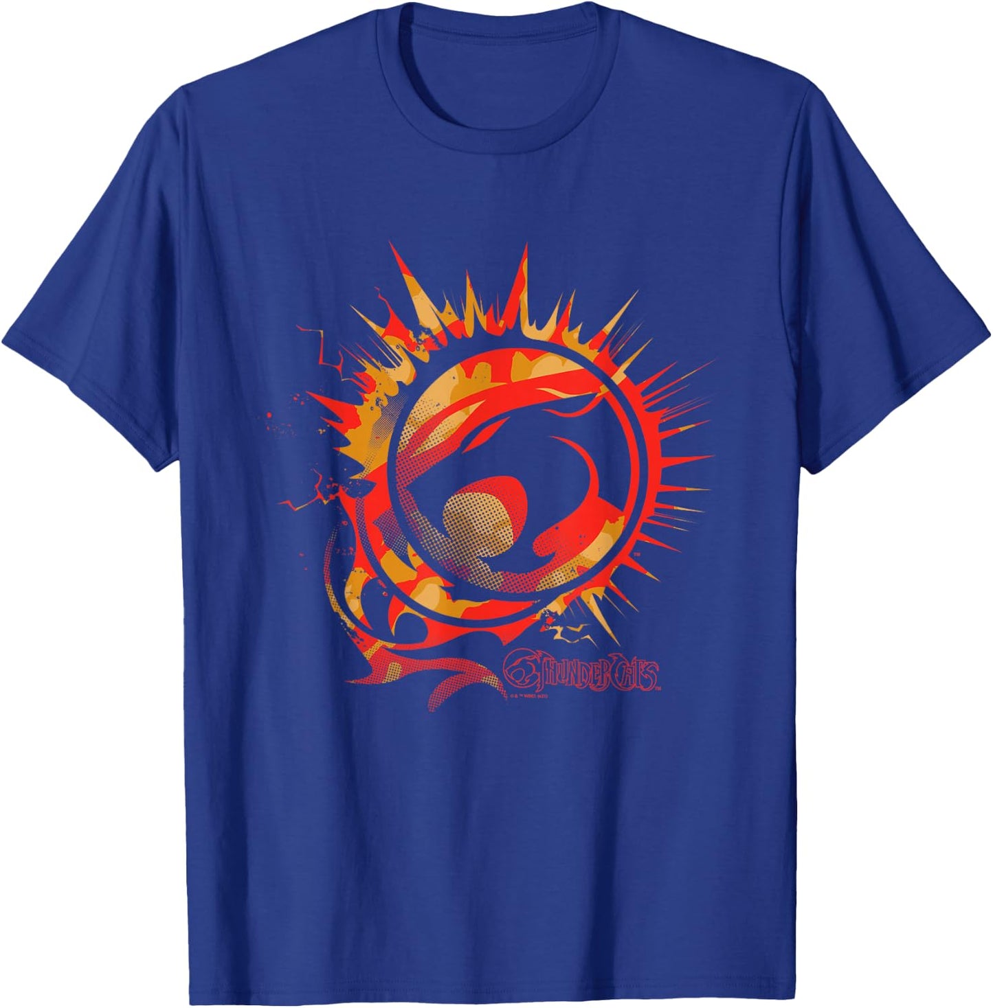 Thundercats Thundercats Logo on Fire T-Shirt - T-Shirt | Royal