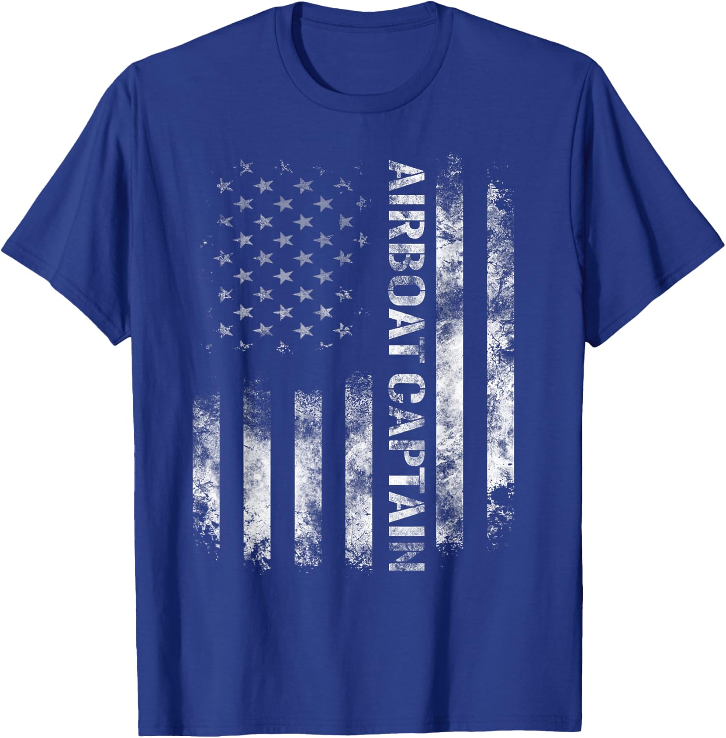 Airboat Captain | USA Patriotic American Flag T-Shirt - T-Shirt | Royal