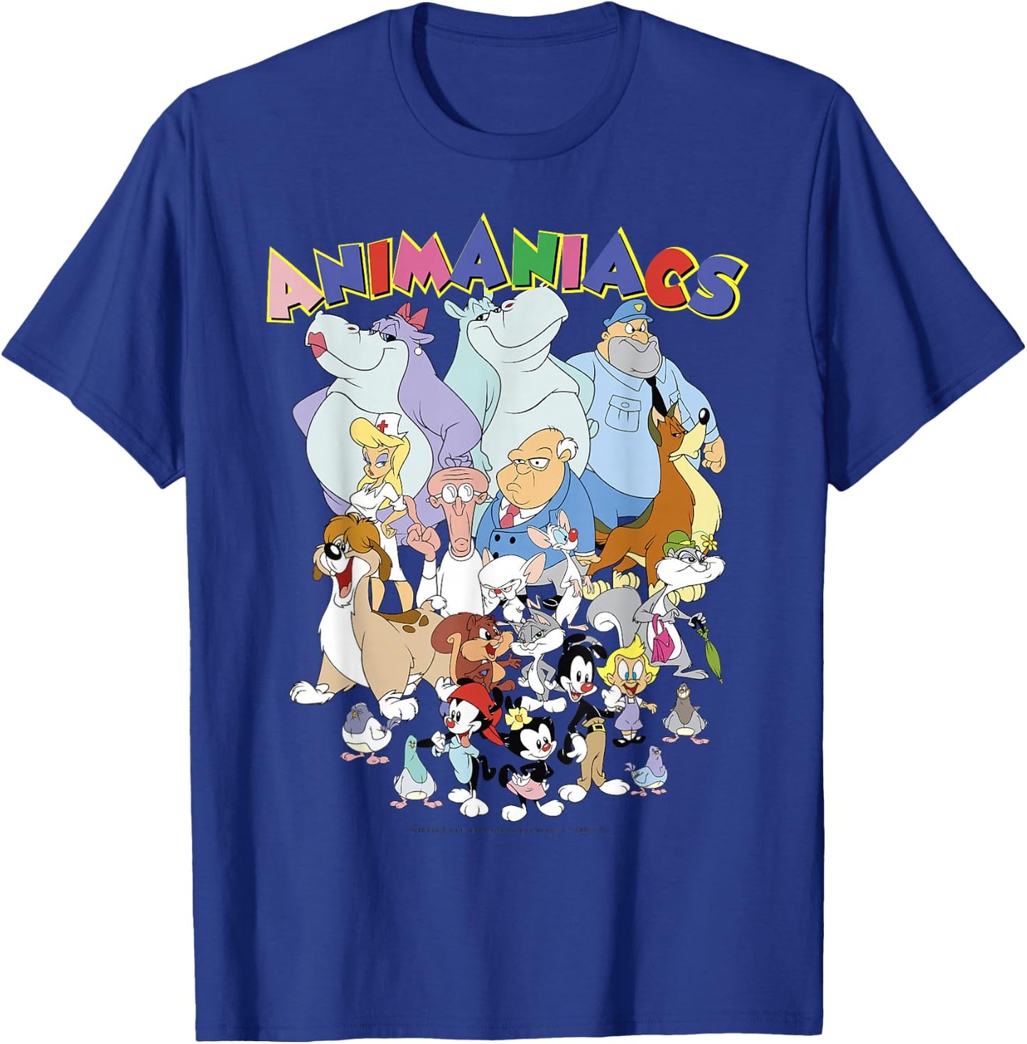 Animaniacs Group Shot Logo T-Shirt - T-Shirt | Royal