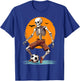Spooky Skeleton Playing Soccer, Halloween Costume Boys Girls T-Shirt - T-Shirt | Royal