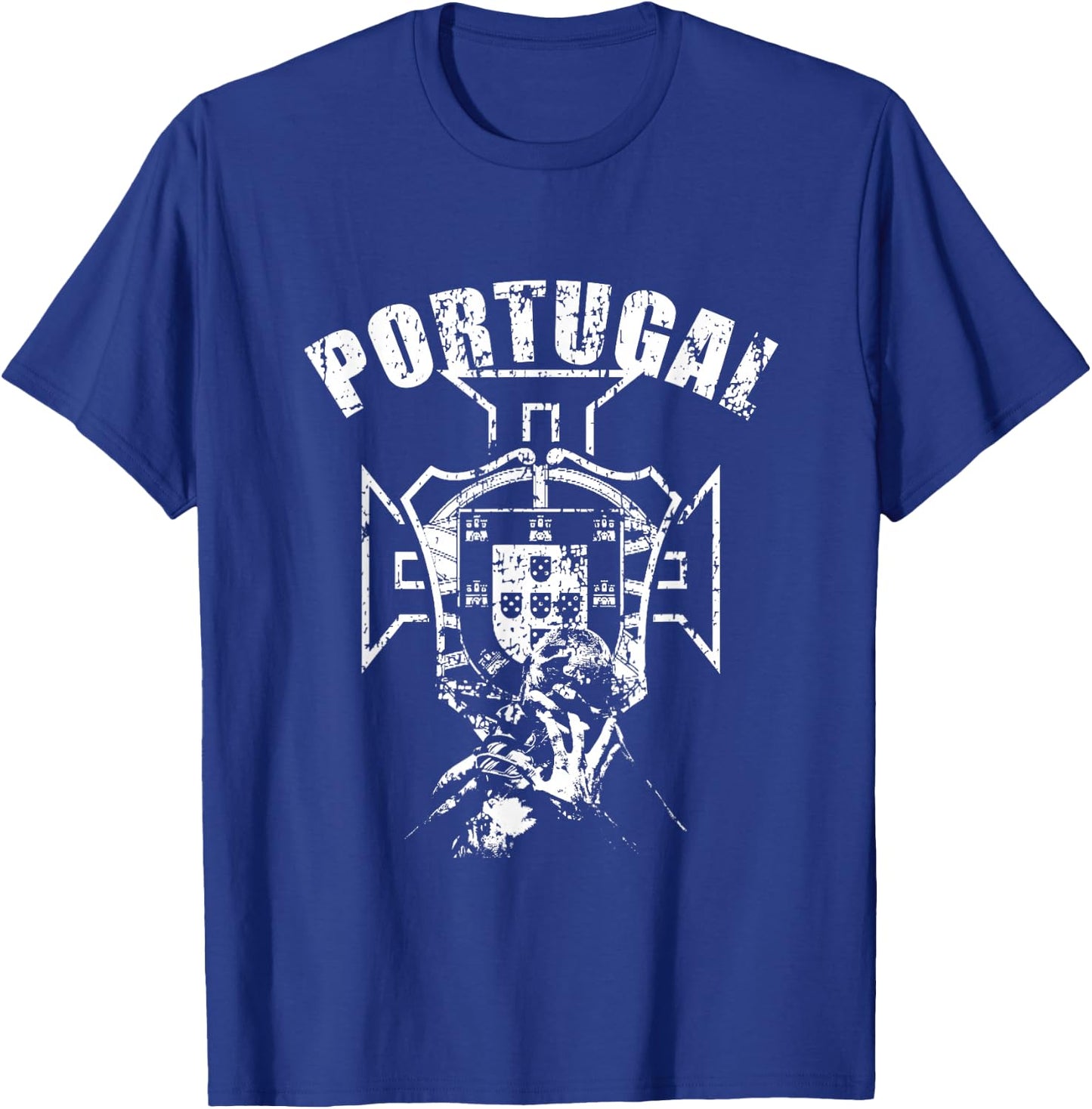 Portugal POR Soccer Fan , Black T-Shirt - T-Shirt | Royal