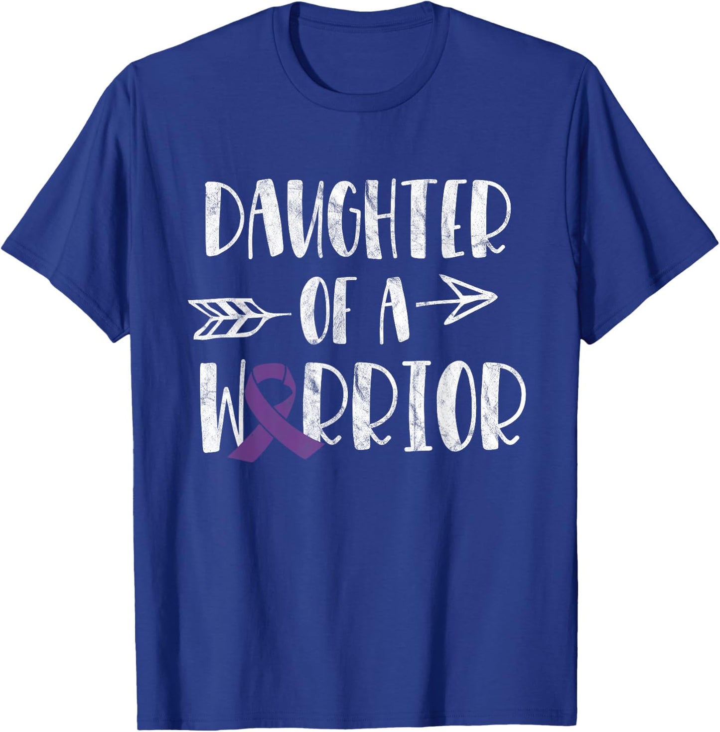 Alzheimer's Awareness Daughter Of A Warrior Dementia T-Shirt - T-Shirt | Royal