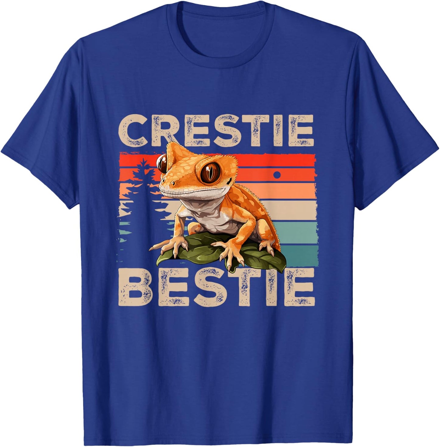 Crested Gecko Reptile - Crestie Bestie T-Shirt - T-Shirt | Royal