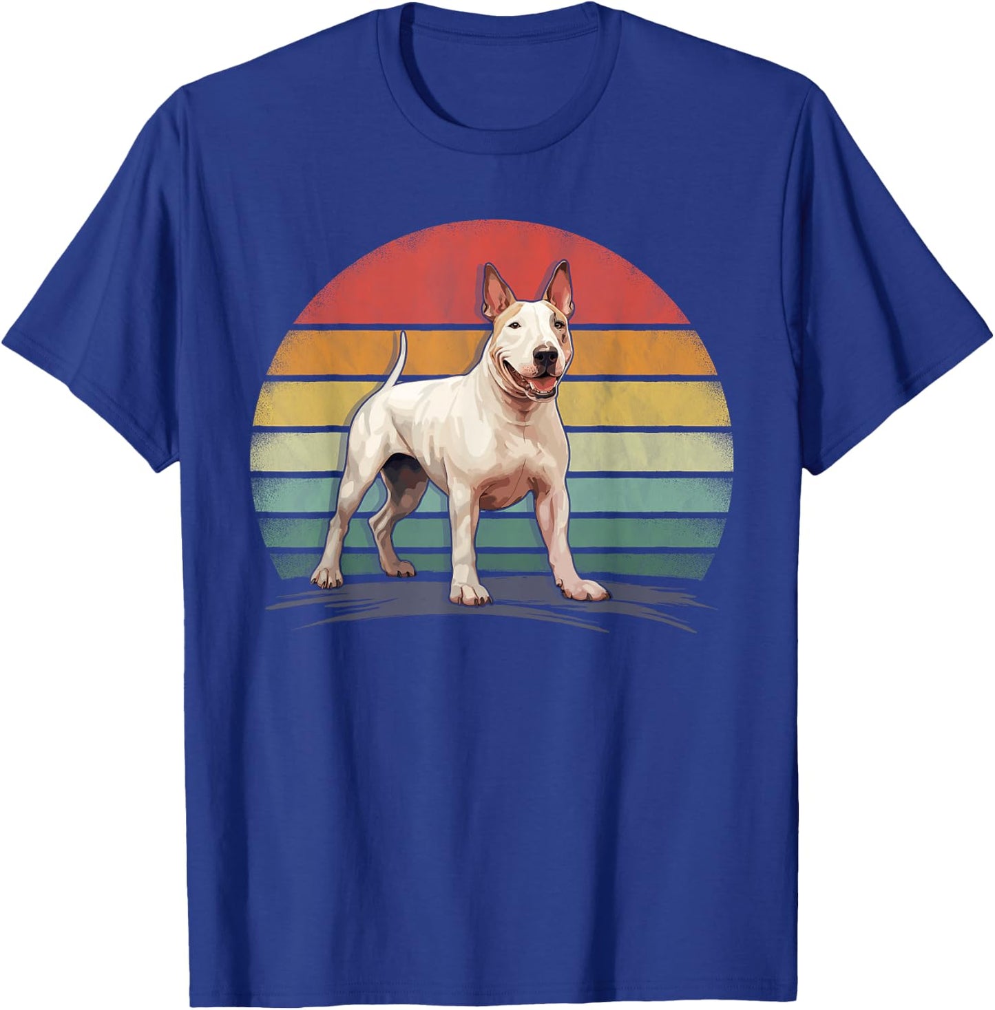 Bull Terrier Dog Retro Style Distressed Vintage Bull Terrier T-Shirt - T-Shirt | Royal