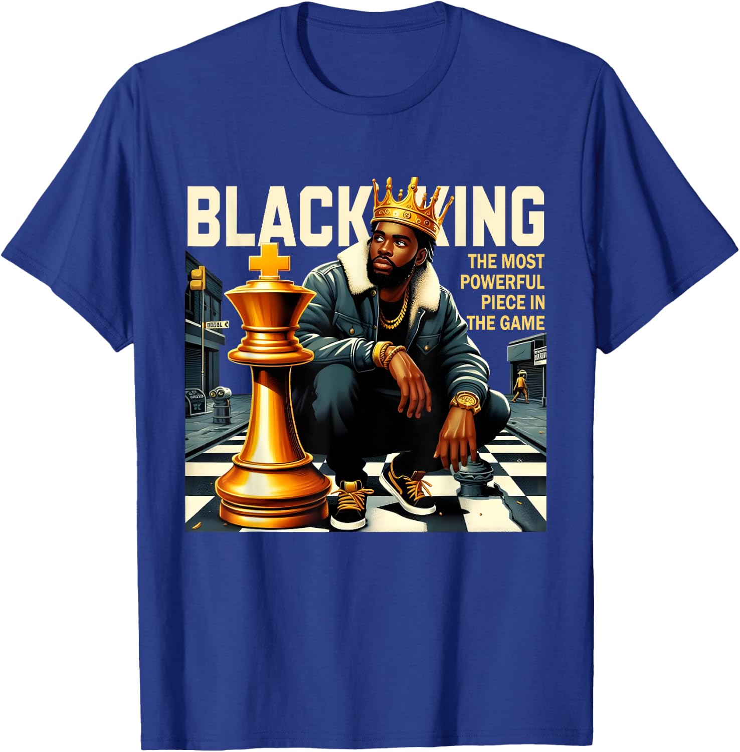 Black King The Most Powerful Piece In The Game Costume T-Shirt - T-Shirt | Royal