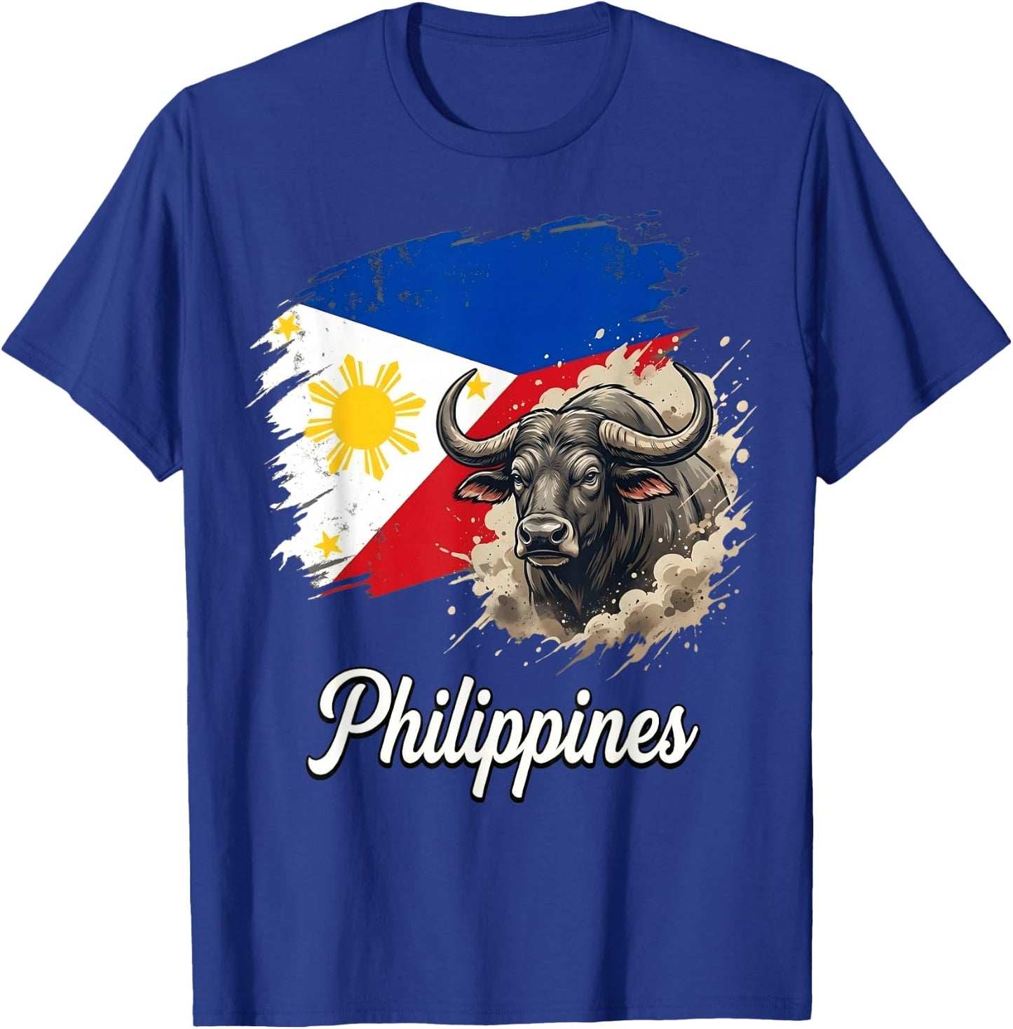 Philippines Flag Carabao Filipino Pride Design T-Shirt - T-Shirt | Royal