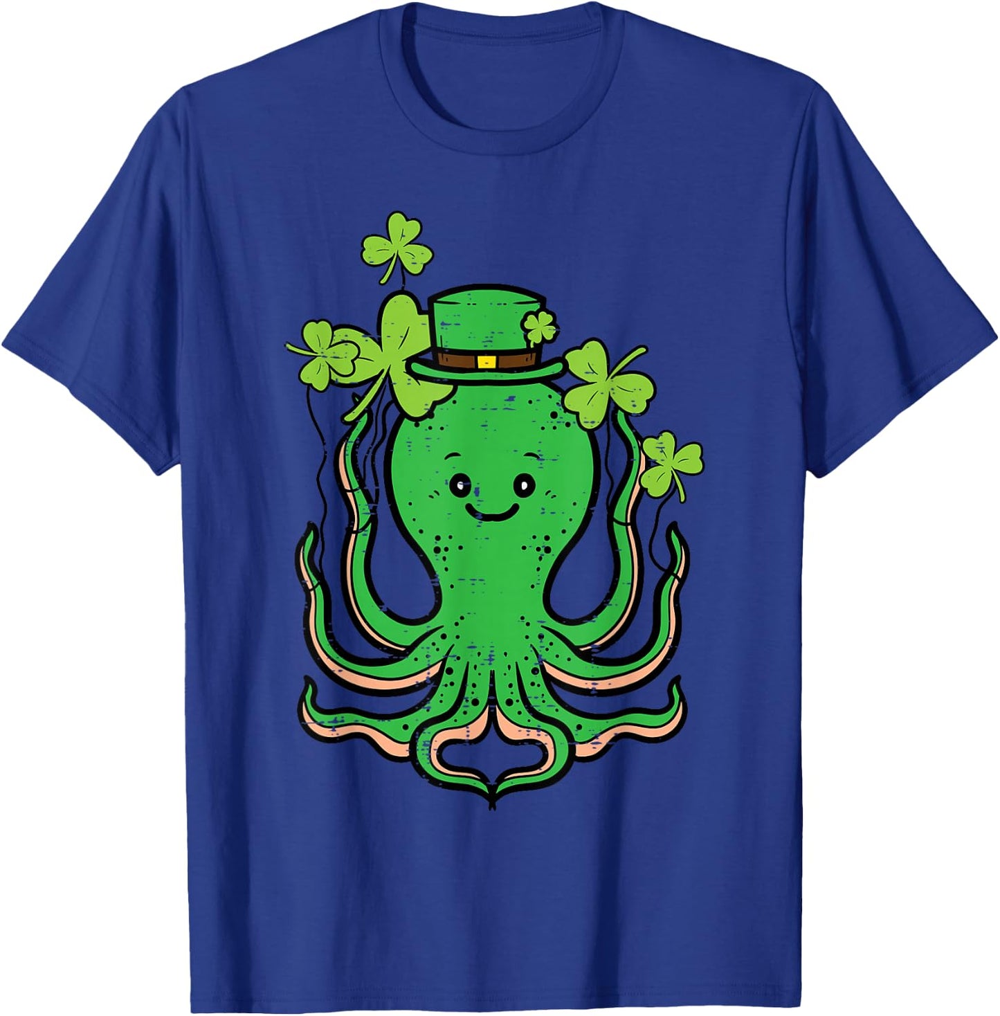 St Patricks Day Octopus Saint Pattys Paddys Men Women Kids T-Shirt - T-Shirt | Royal