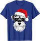 Mini Schnauzer Santa Dog on Miniature Schnauzer Christmas T-Shirt - T-Shirt | Royal
