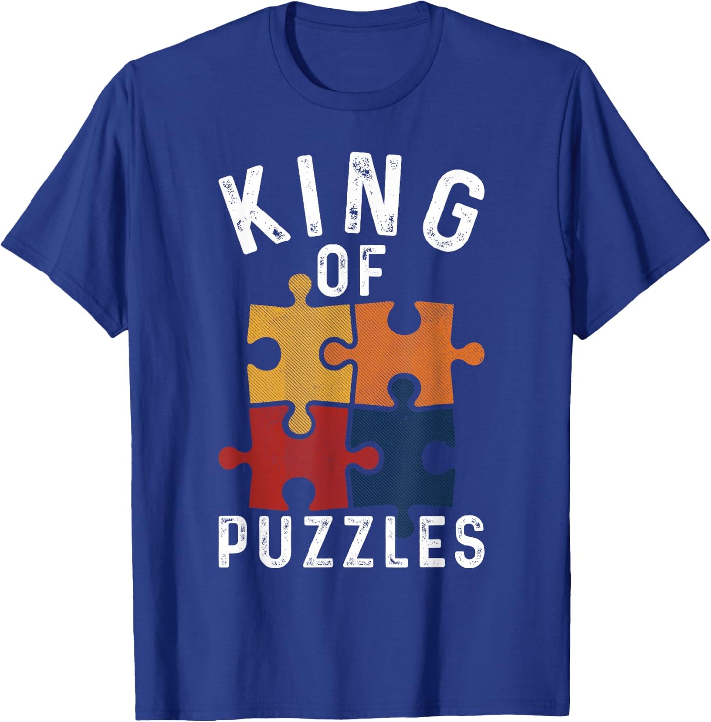 King Of Puzzles Retro Jigsaw Puzzle Lover Graphic T-Shirt - T-Shirt | Royal