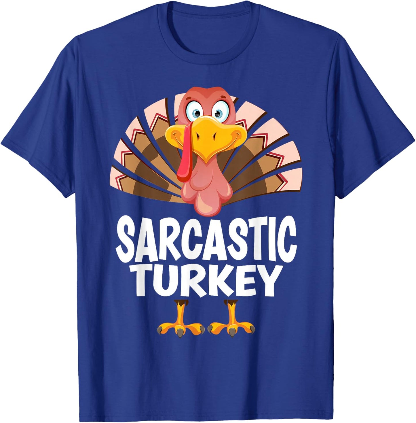 Thanksgiving Sarcastic Turkey Matching Pajama T-Shirt - T-Shirt | Royal