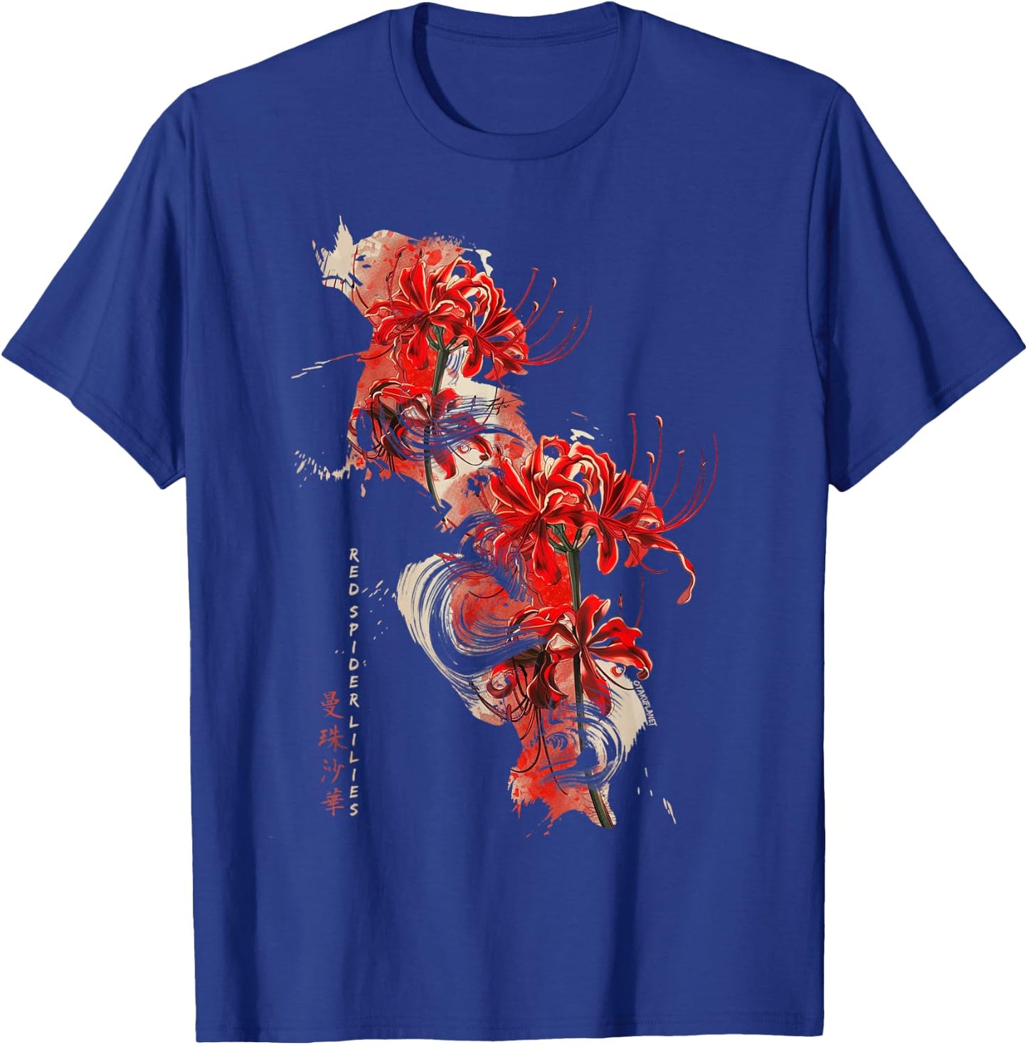 Retro Spider Lily in Soft Grunge Flower Pastel Goth Japanese , Black, S T-Shirt - T-Shirt | Royal