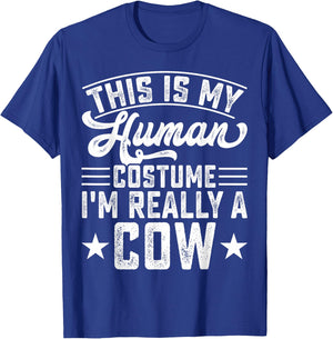 This Is My Human Costume Im Really A Cow T-Shirt - T-Shirt | Royal