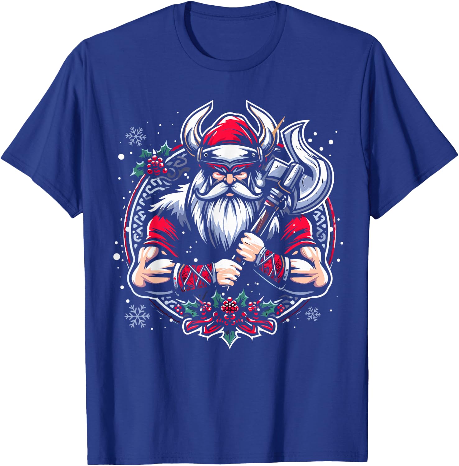 Christmas Santa Viking Scandinavia Warrior Nordic Decoration T-Shirt - T-Shirt | Royal