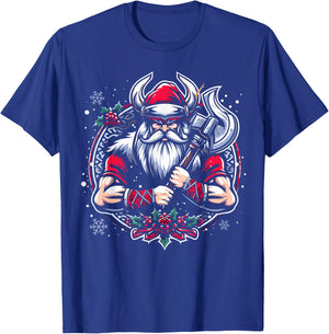 Christmas Santa Viking Scandinavia Warrior Nordic Decoration T-Shirt - T-Shirt | Royal