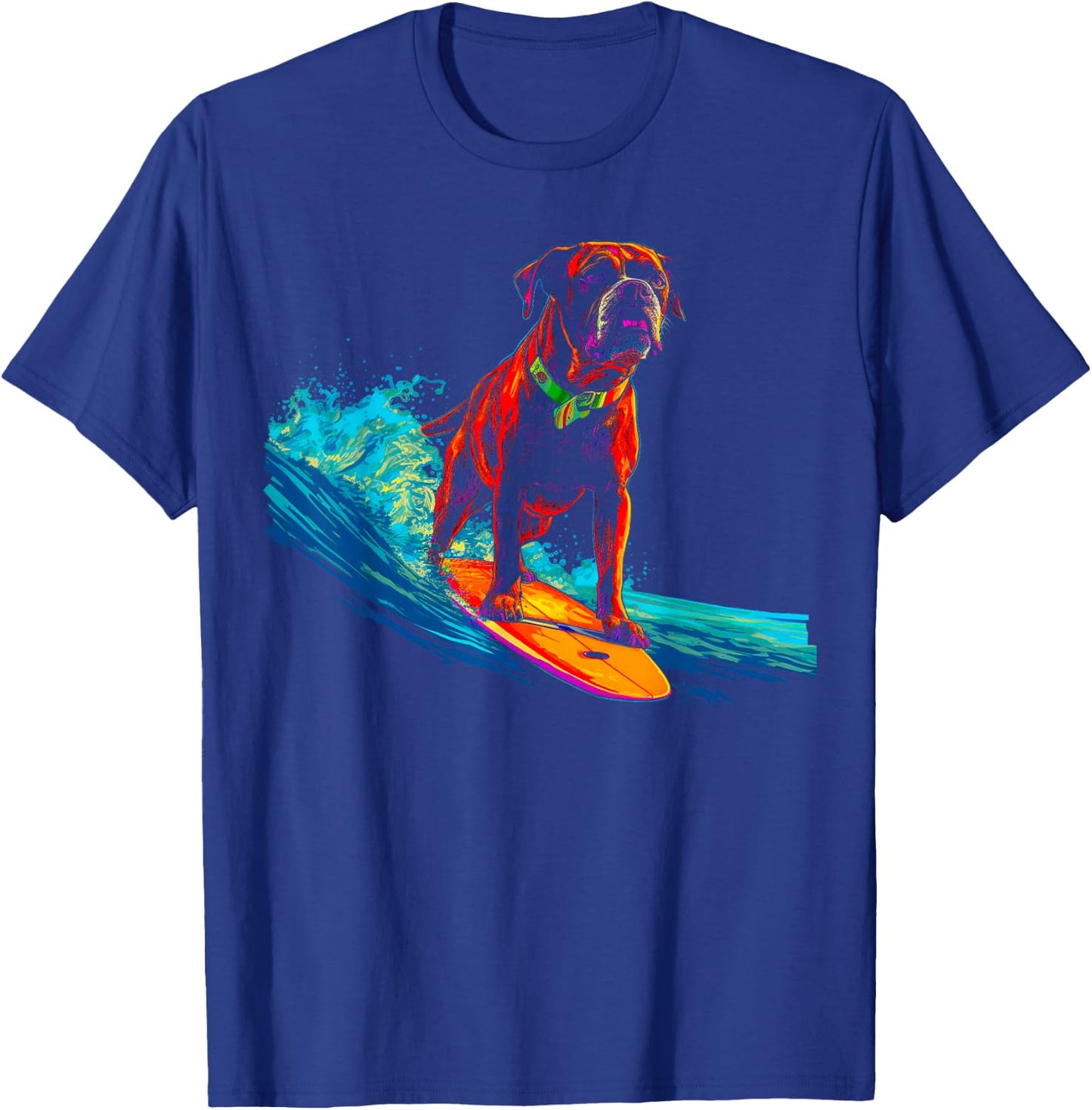 Boxer Dog Surf T-Shirt - T-Shirt | Royal
