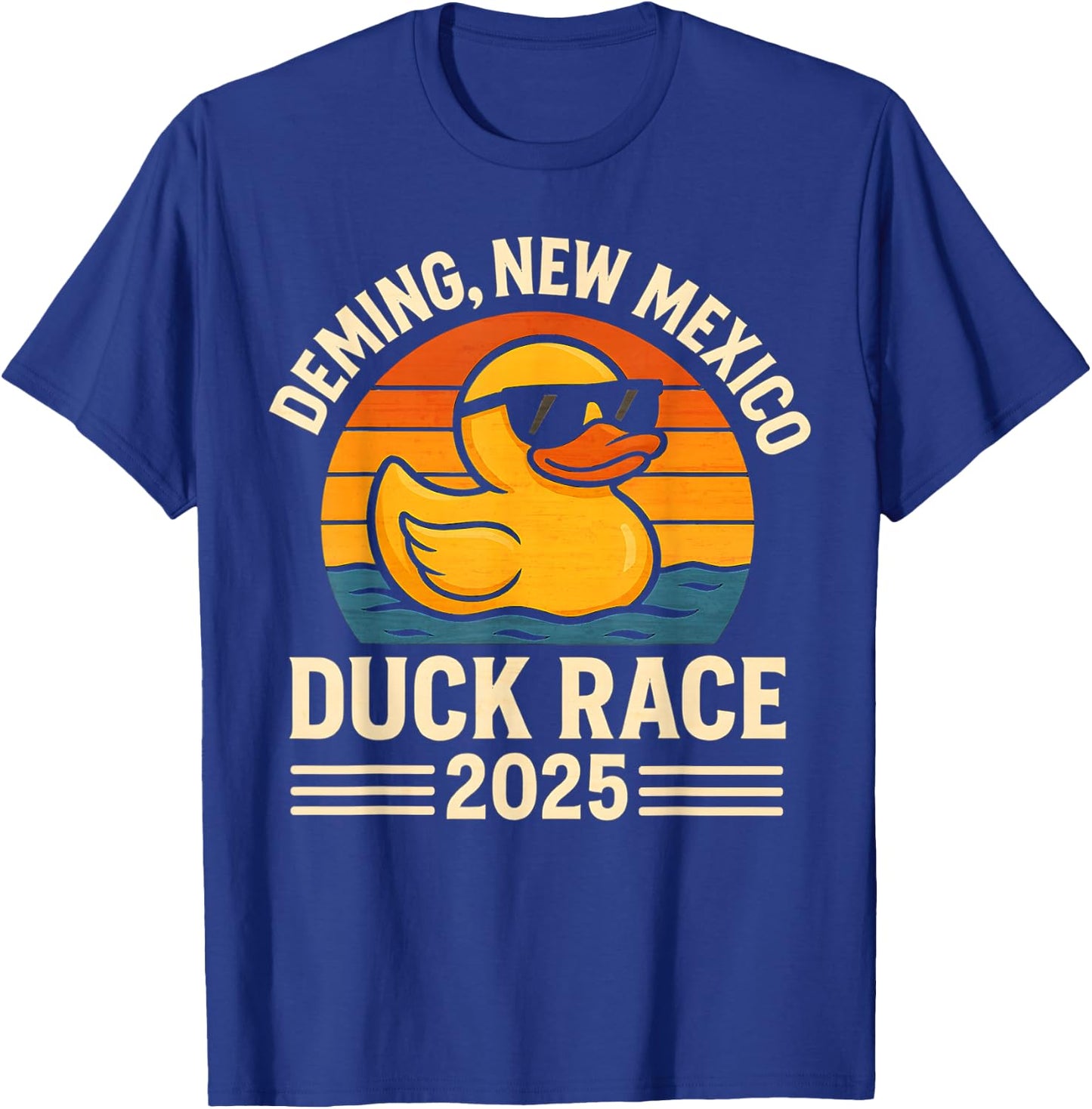Deming New Mexico Duck Race 2025 Rubber Ducky Derby Vintage T-Shirt - T-Shirt | Royal