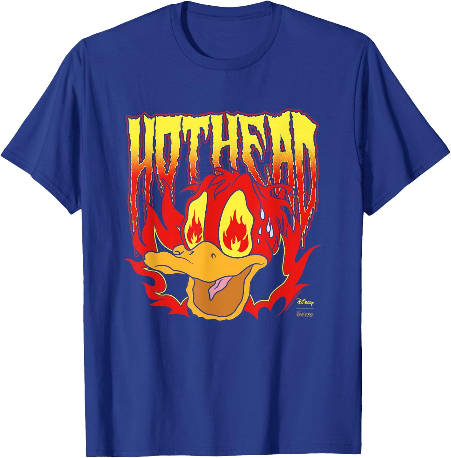 Disney Hot Ones Donald Duck Hothead Melting Face Vintage T-Shirt - T-Shirt | Royal