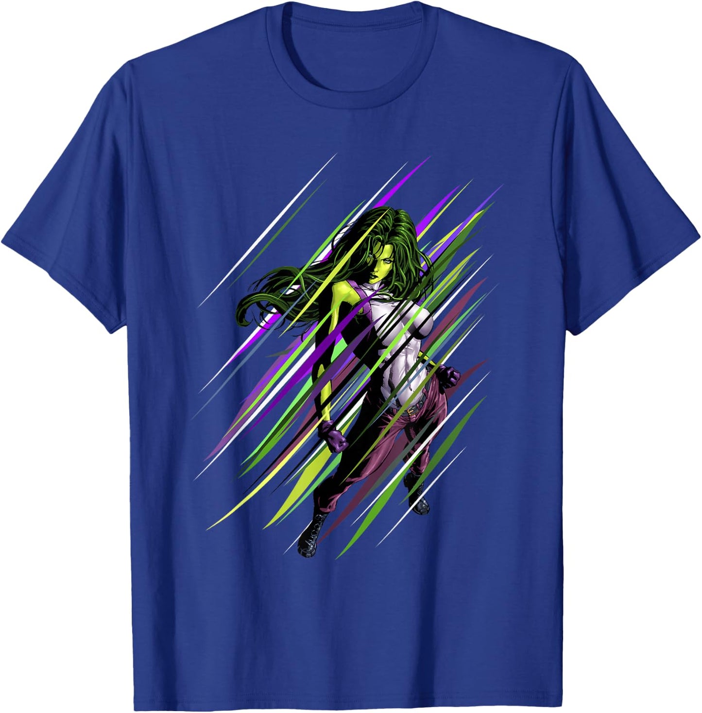 Marvel She-Hulk Lined Portrait T-Shirt - T-Shirt | Royal
