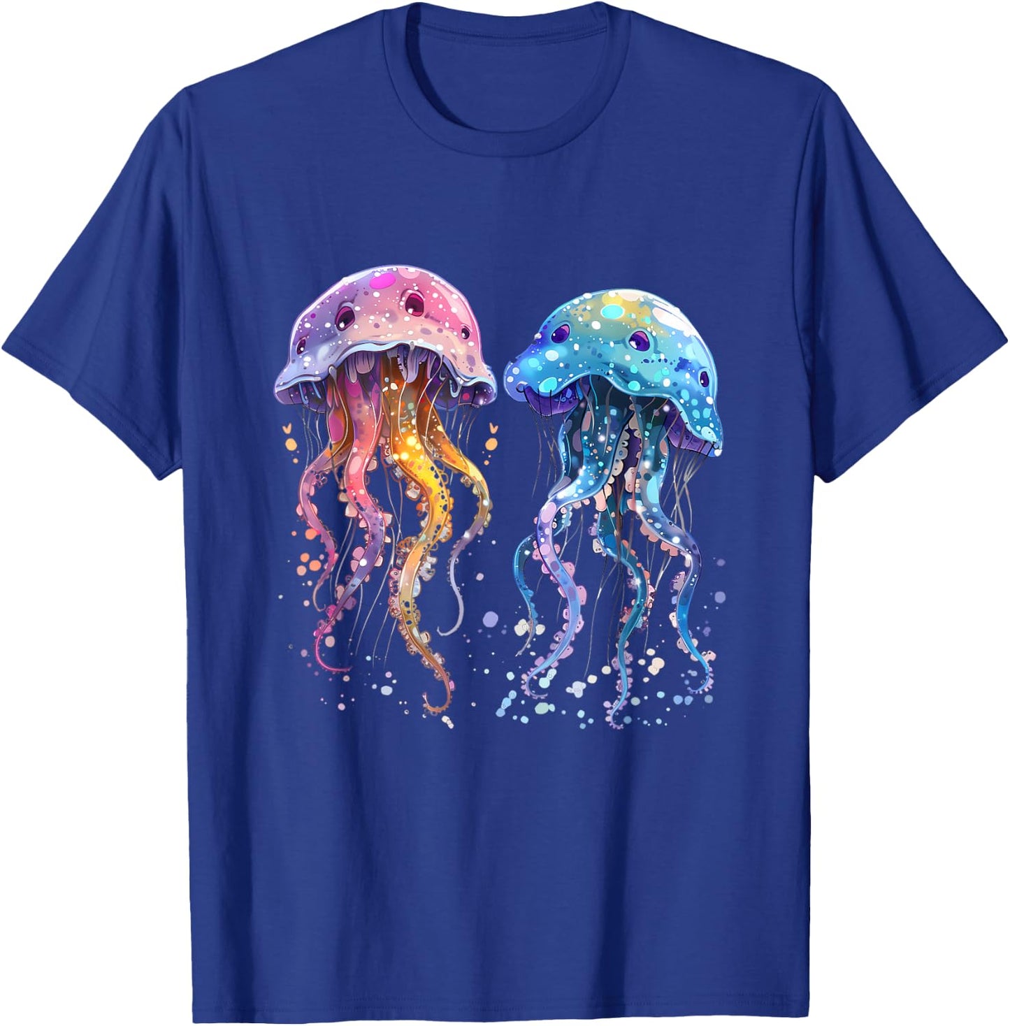 Jellyfish Marine Mammal Artwork Sea Ocean Jellyfish Motif T-Shirt - T-Shirt | Royal