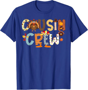 Cousin Crew Turkey Thanksgiving Family Matching Toddler Kids T-Shirt - T-Shirt | Royal