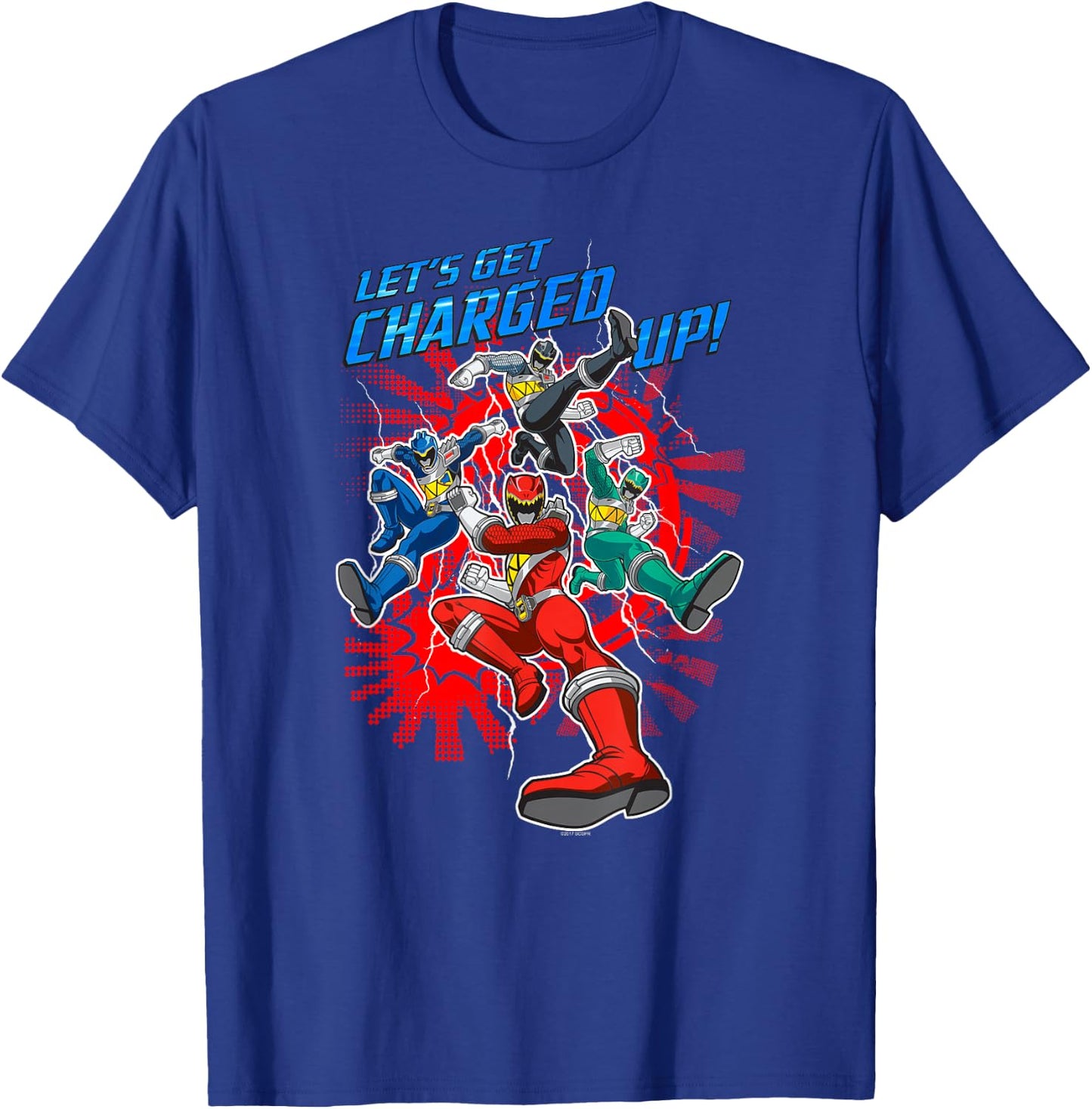 Power Rangers Dino Charge Charged Up T-Shirt - T-Shirt | Royal