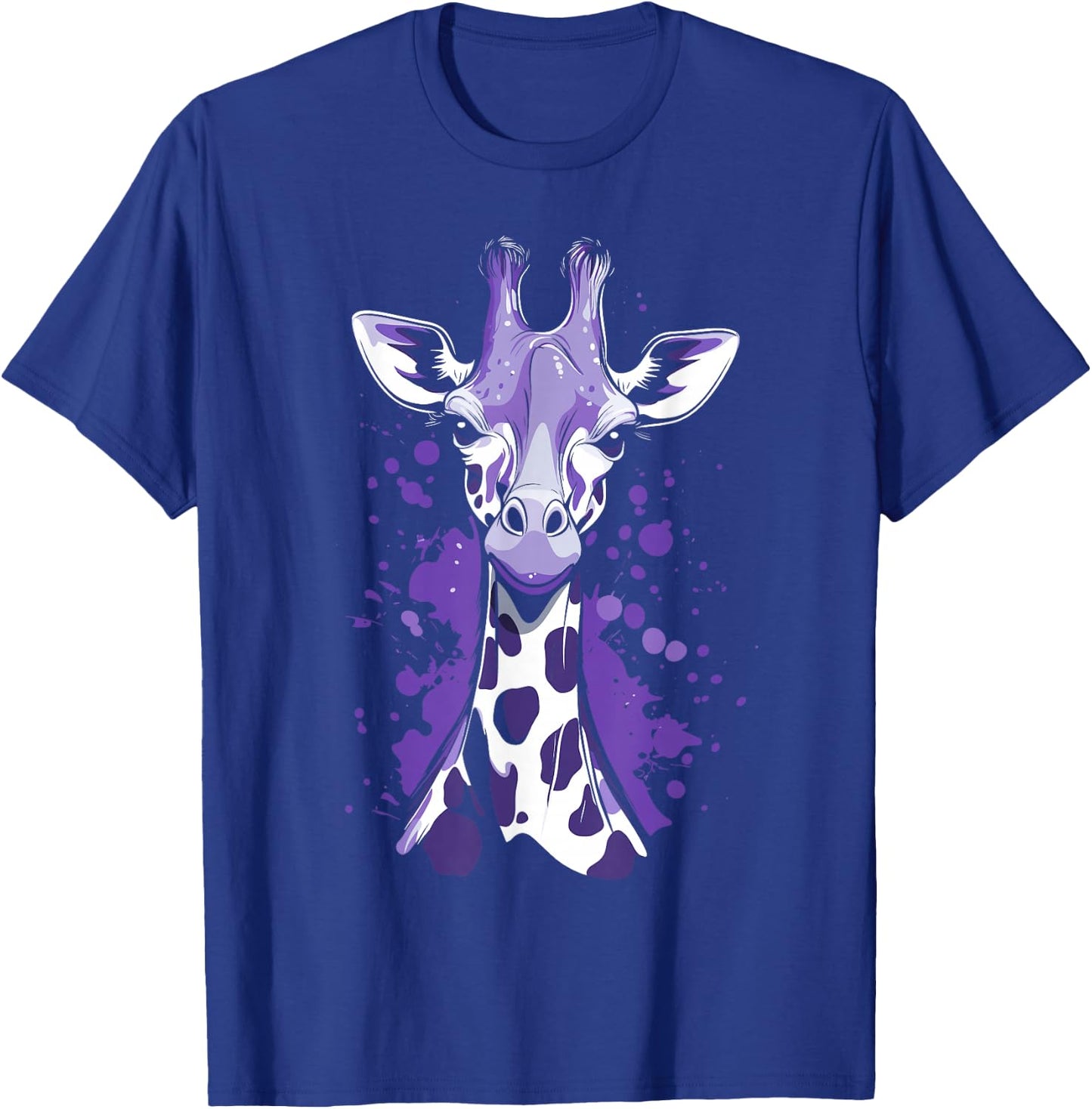 Giraffe with Purple Spots T-Shirt - T-Shirt | Royal