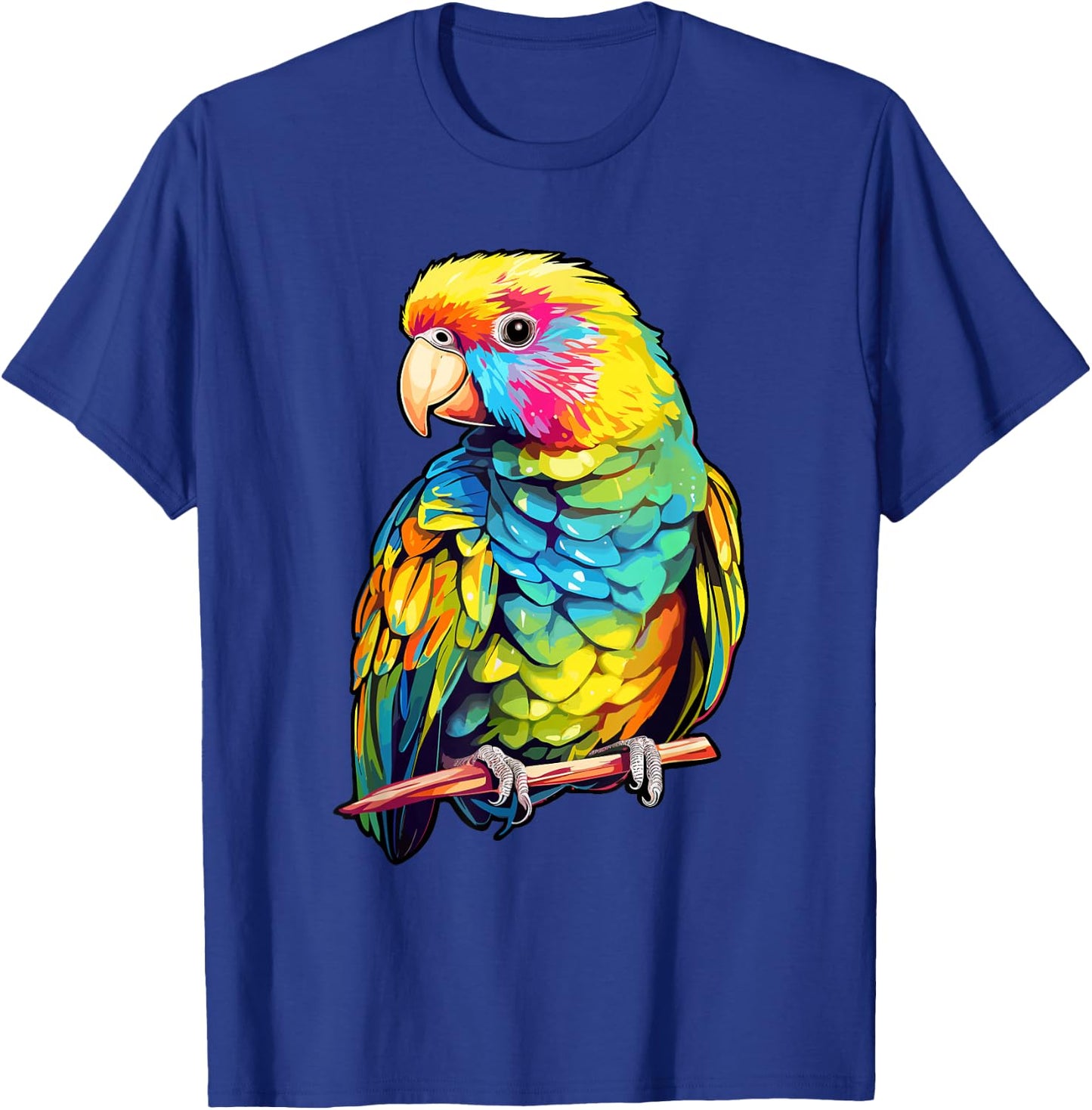 Colorful Parakeet Bird Lover Tie-Dye Budgerigar Budgie T-Shirt - T-Shirt | Royal