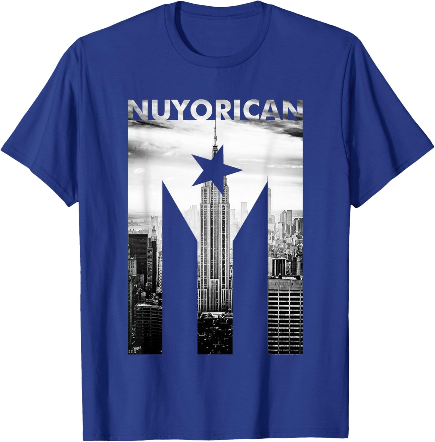 Nuyorican Flag of Puerto Rico print T-Shirt - T-Shirt | Royal