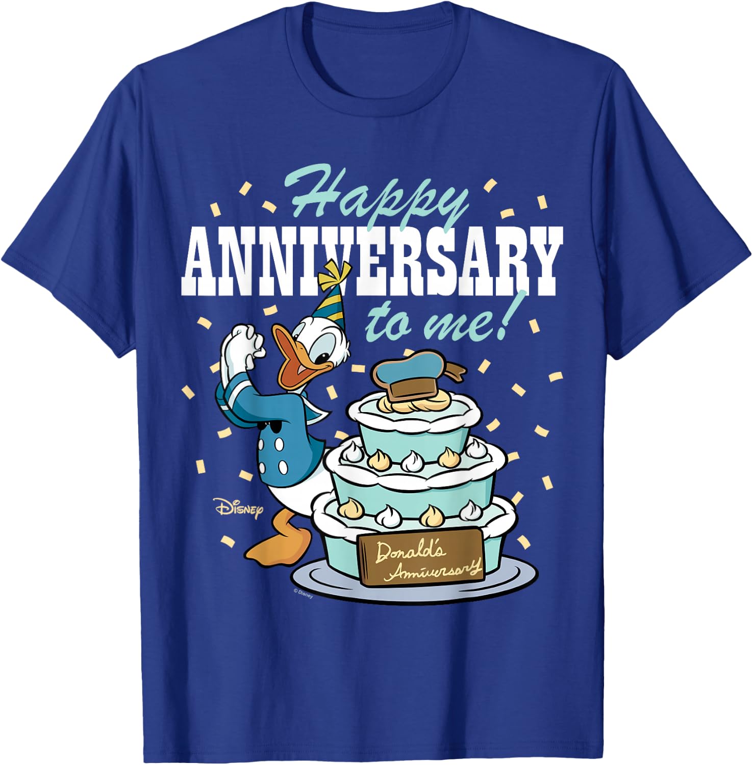 Donald Duck - Happy Anniversary To Me T-Shirt - T-Shirt | Royal