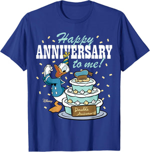 Donald Duck - Happy Anniversary To Me T-Shirt - T-Shirt | Royal