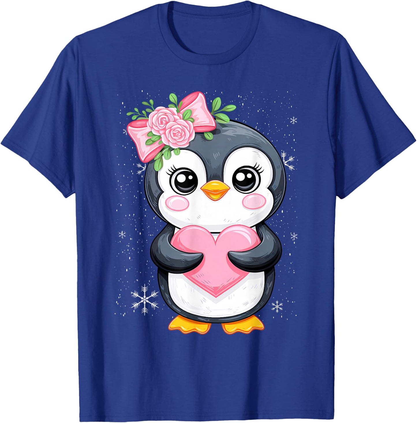 Penguin Lover Women Girl Kids T-Shirt - T-Shirt | Royal