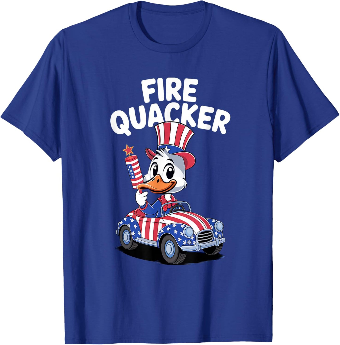 Firequacker Fourth of July Patriotic USA 4th of July T-Shirt - T-Shirt | Royal