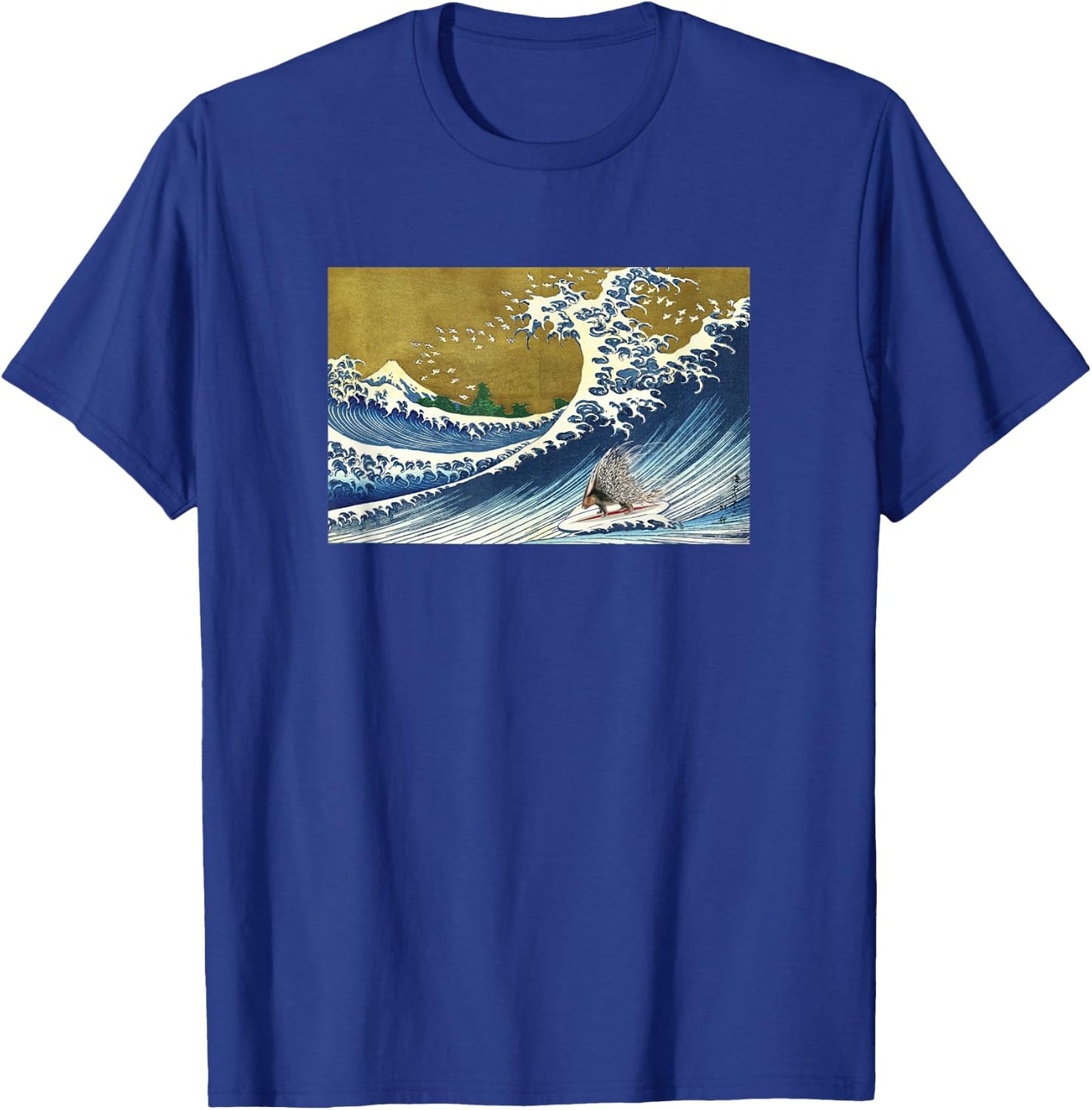 Porcupine Gifts Shirts & Women's Surfing Porcupine Black Small Classic Fit Short Sleeve T-Shirt - T-Shirt | Royal