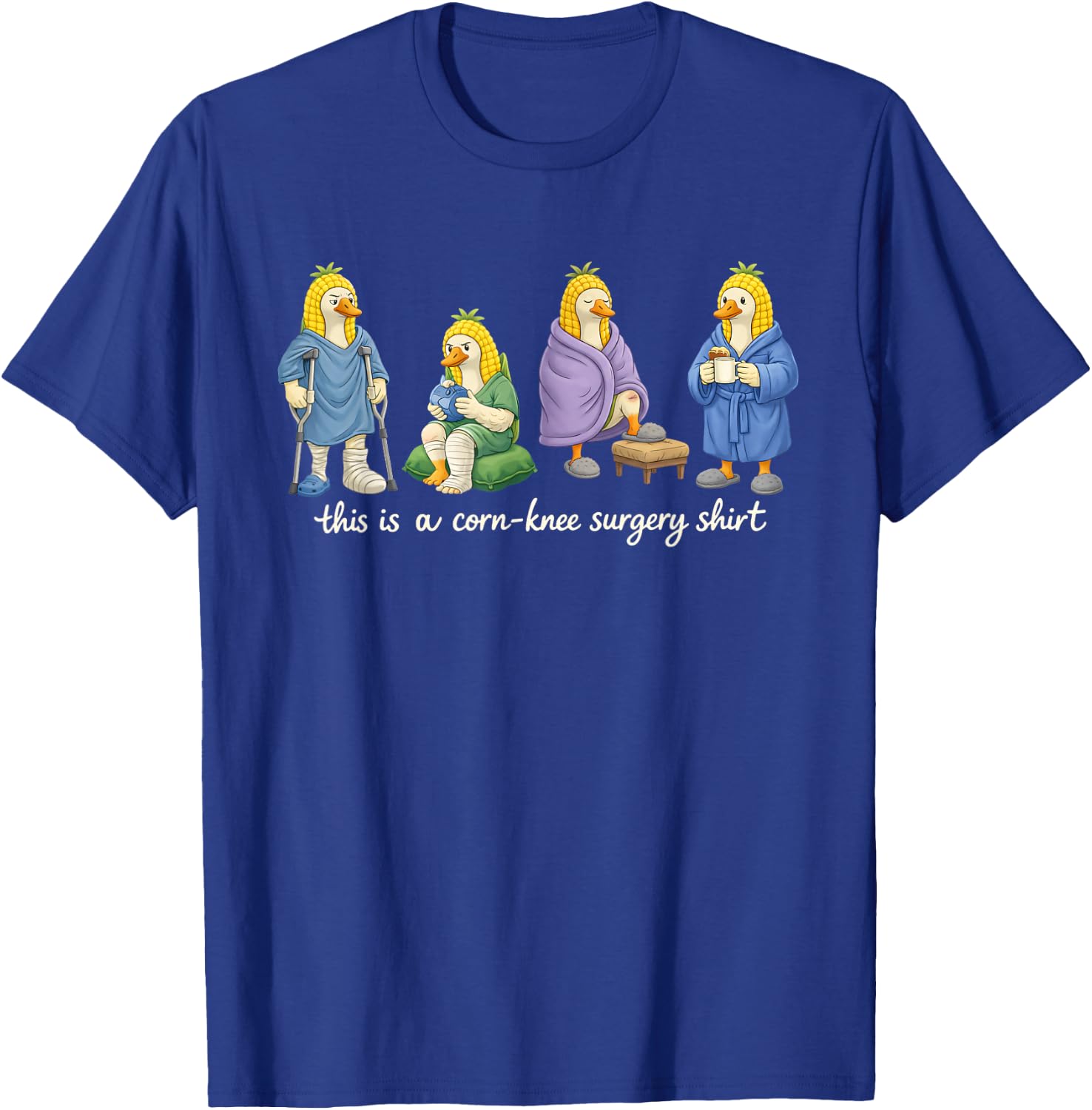 Knee Replacement ACL Surgery This is A Corn-Knee Surgery T-Shirt - T-Shirt | Royal