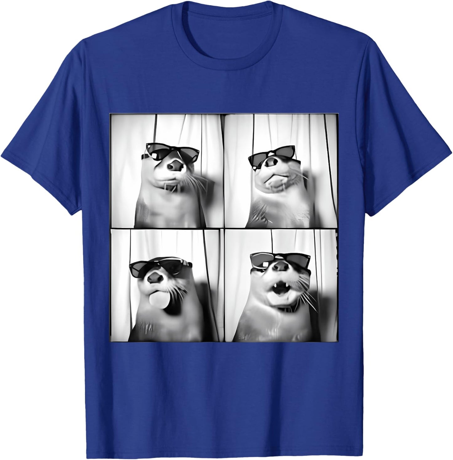 Funny Otter in Sunglasses Love Otters Sea Otter Lover T-Shirt - T-Shirt | Royal