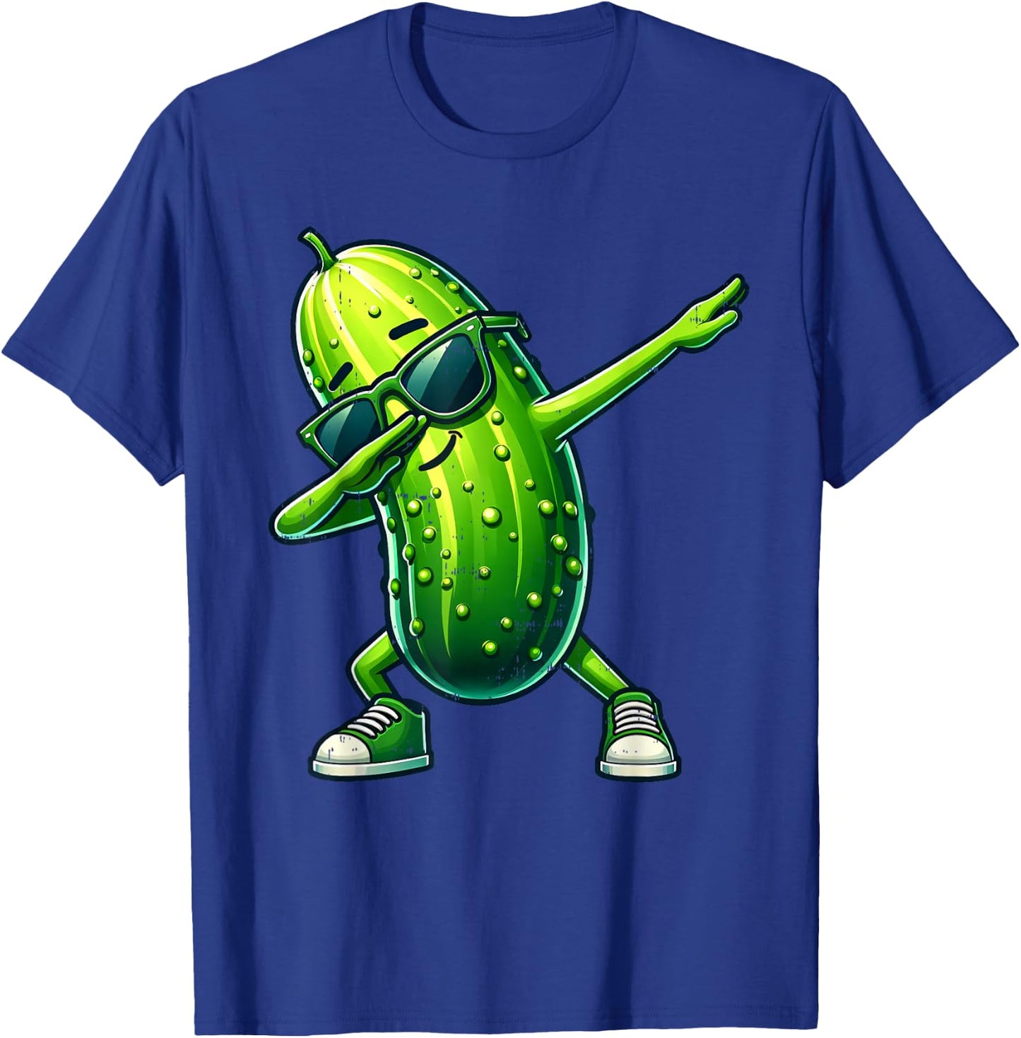 Pickle Dabbing Funny Dancing Cucumber Boys Girls Kids , Black, S T-Shirt - T-Shirt | Royal