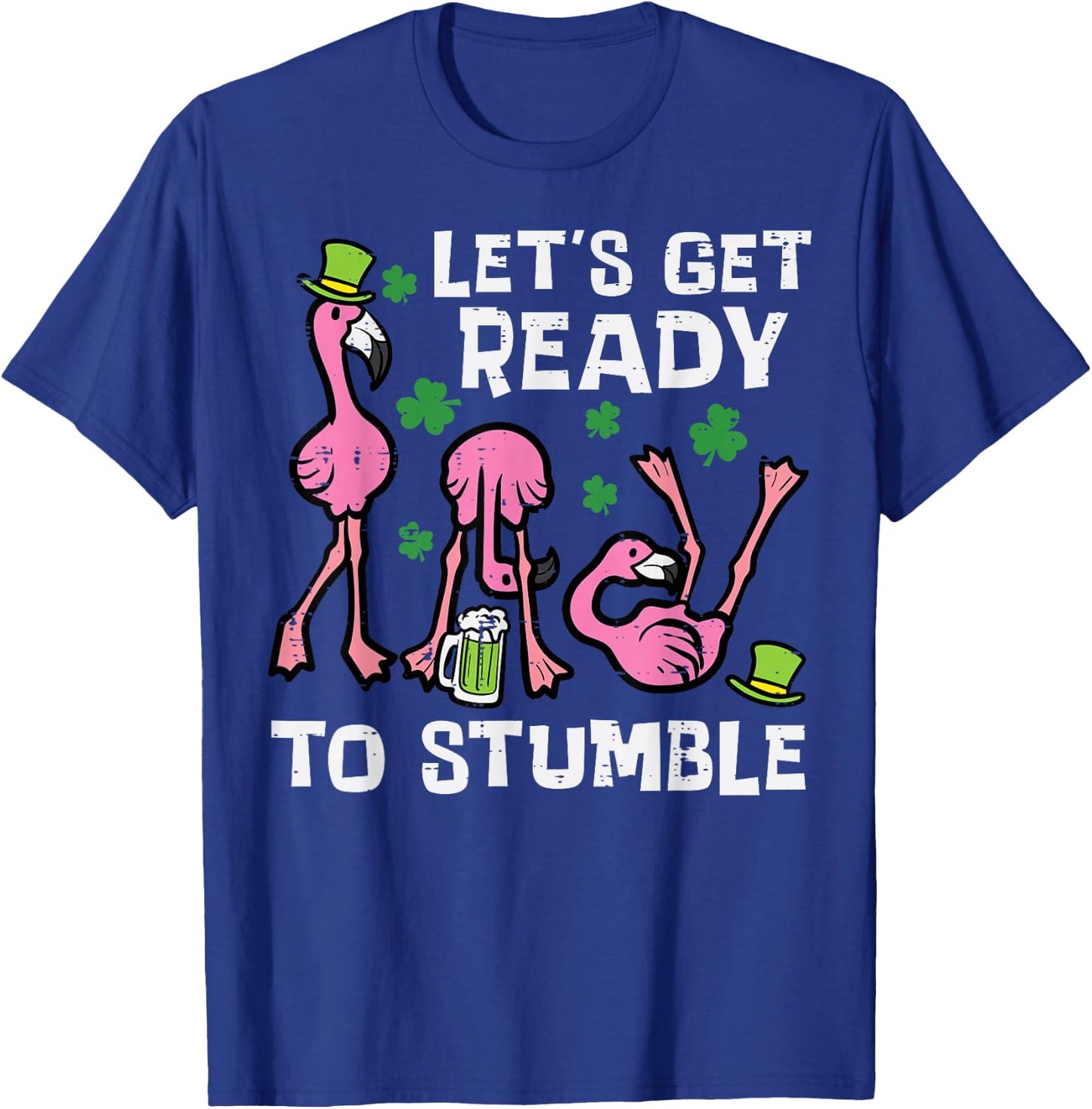 St Patricks Day Flamingo Ready To Stumble Women Men Kids T-Shirt - T-Shirt | Royal