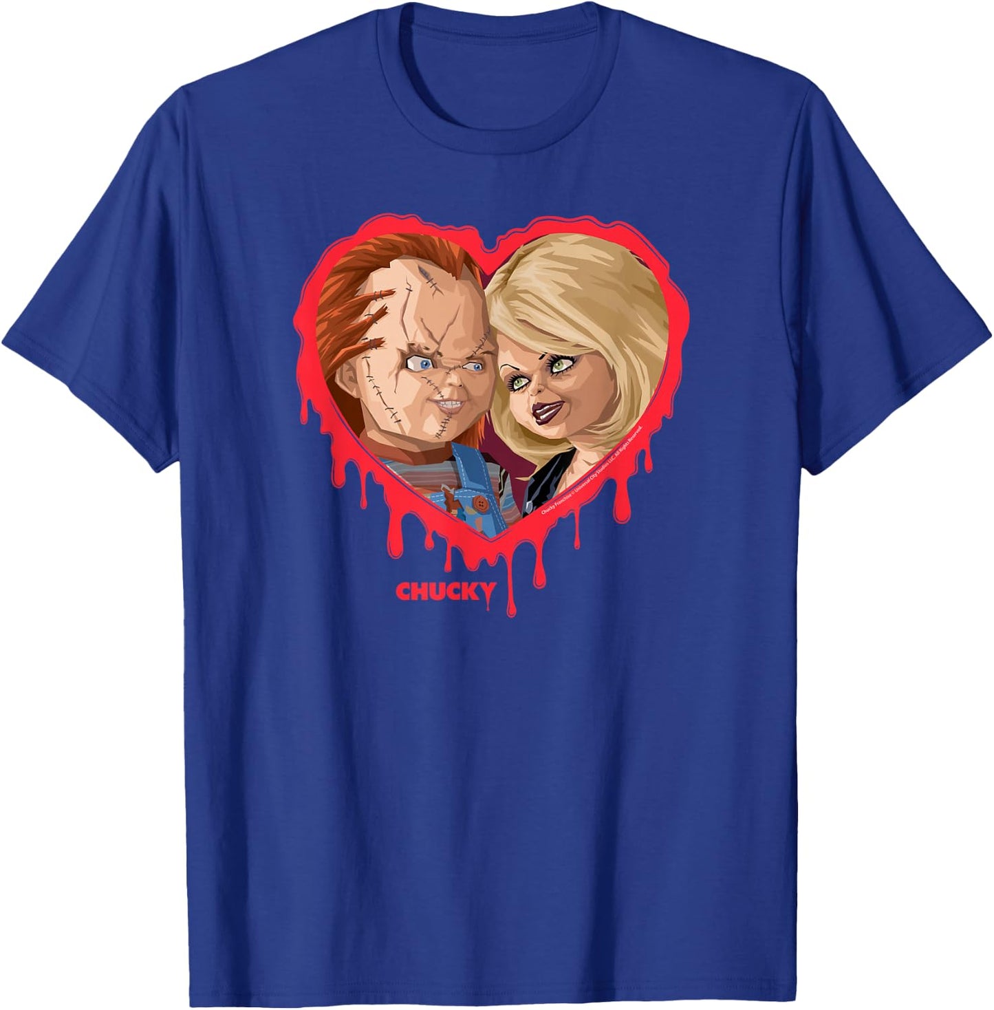 Chucky & Tiffany Bleeding Heart T-Shirt - T-Shirt | Royal