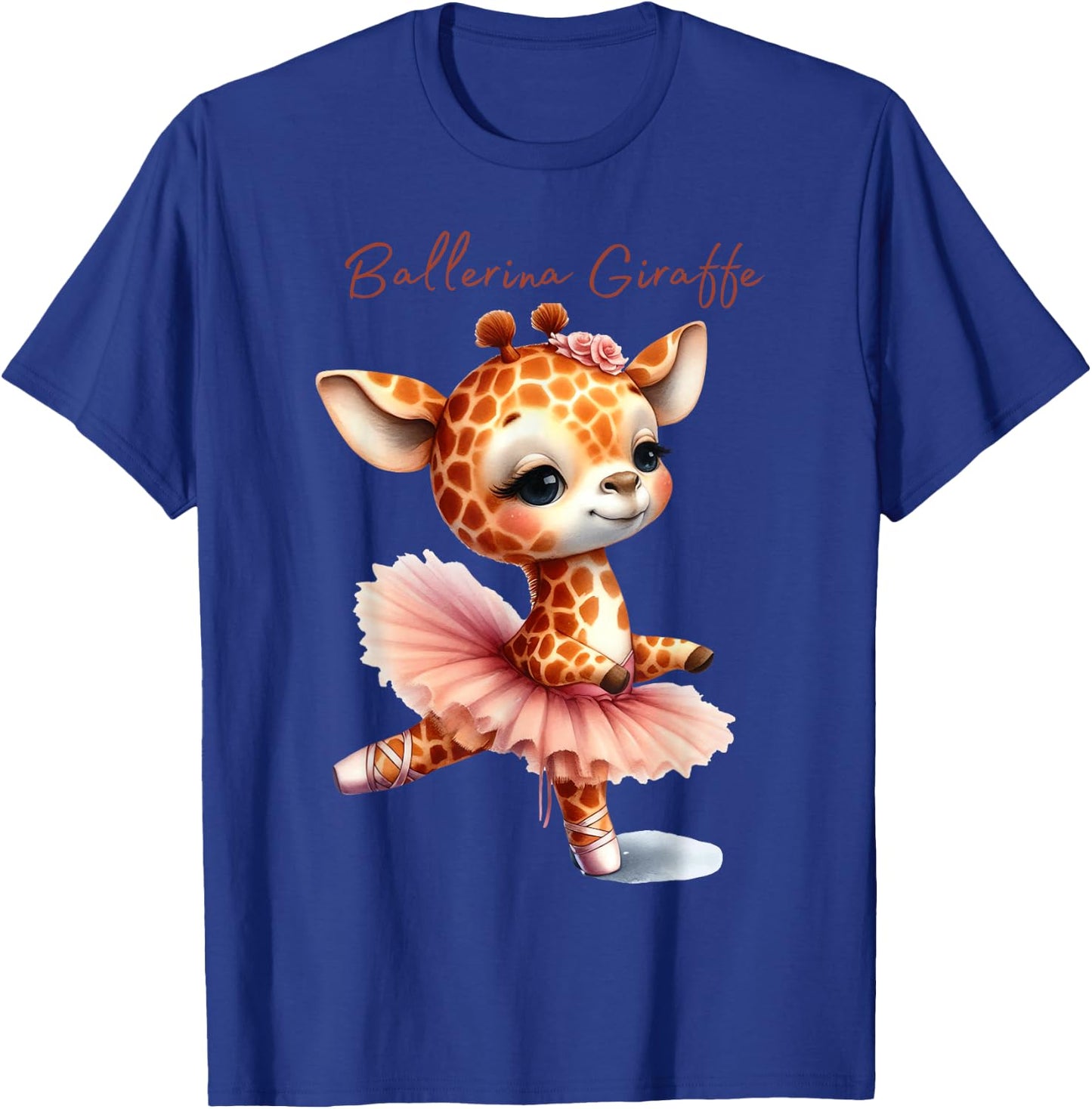 Watercolor Ballerina Giraffe Ballet Dancer Ballet Teacher T-Shirt - T-Shirt | Royal
