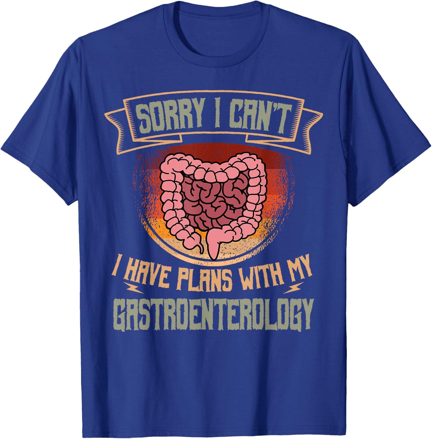 Gastroenterologist Stomach GI Specialist Retro Vintage T-Shirt - T-Shirt | Royal