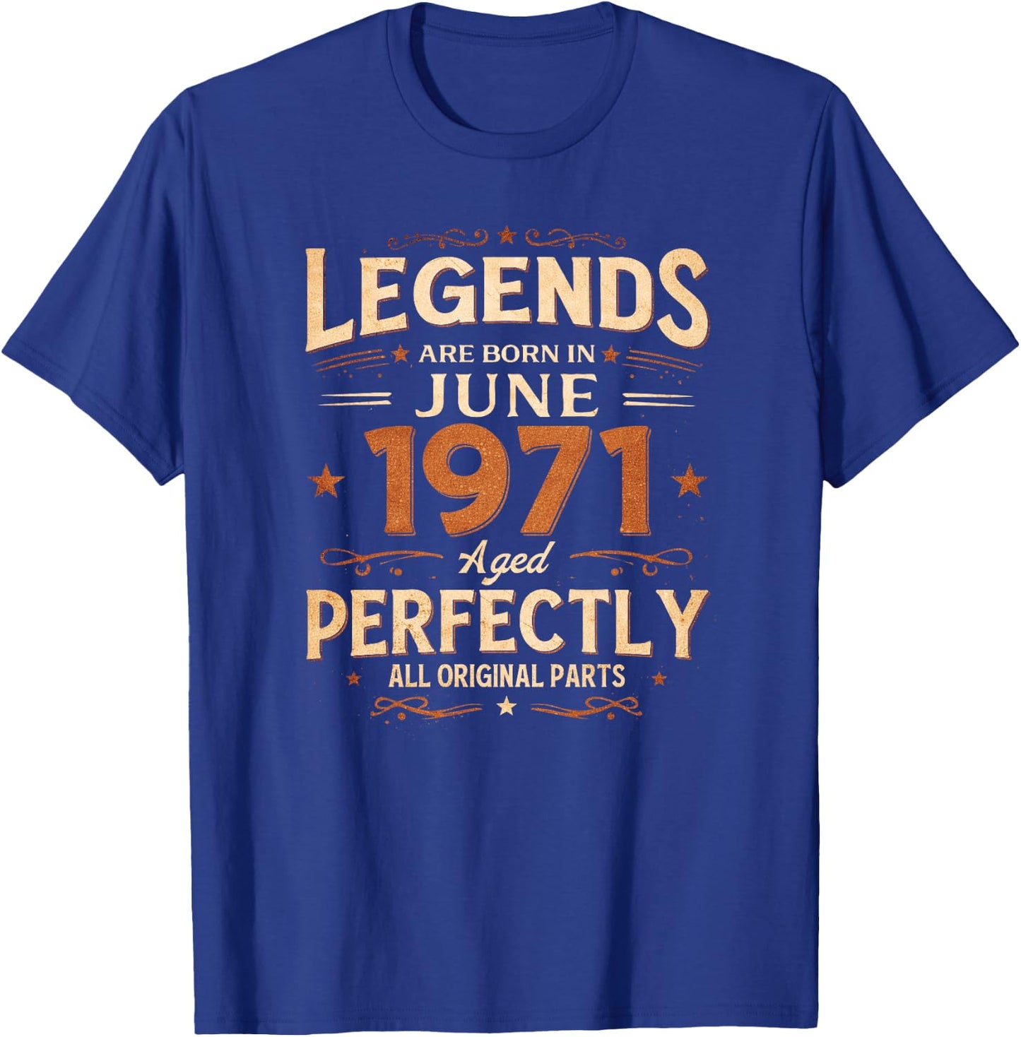 55 Ans Anniversaire Homme Cadeau Juin 1971 Vintage Haut de Gamme T-Shirt - T-Shirt | Royal