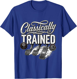 Three Pedals Classically Trained Stick Shift Driver Classic T-Shirt - T-Shirt | Royal