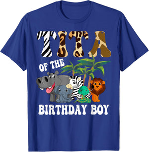 Tita of the Birthday Boy Zoo Bday Safari Celebration T-Shirt - T-Shirt | Royal