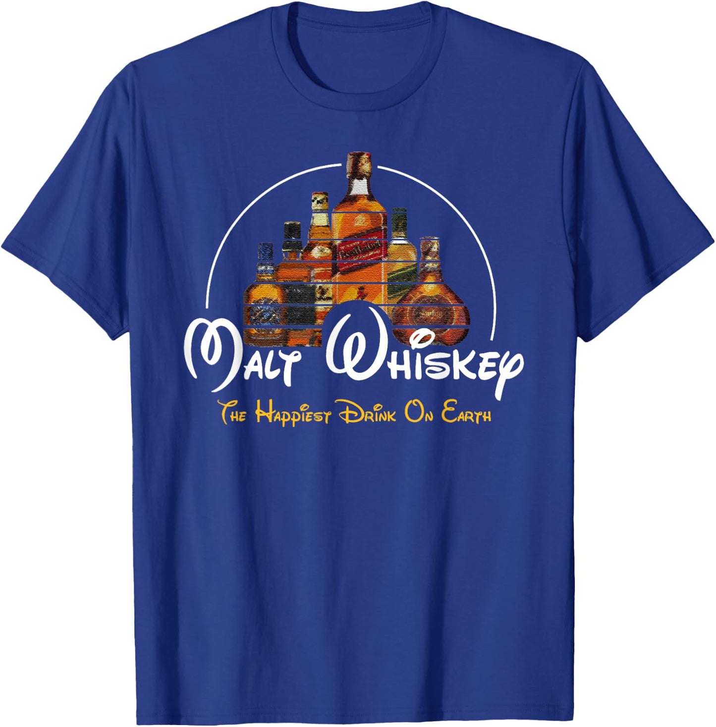Malt Whiskey Shirt, Happiest Drink Funny Pun Parody T-Shirt - T-Shirt | Royal